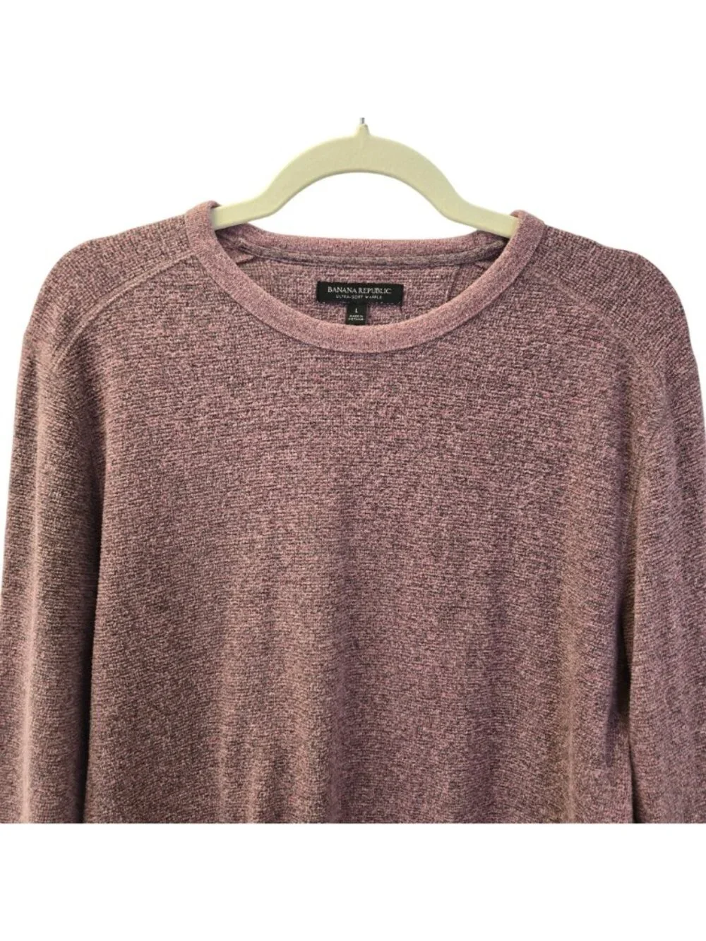 Banana Republic Ultra Soft Waffle Crewneck Sweater Size Large